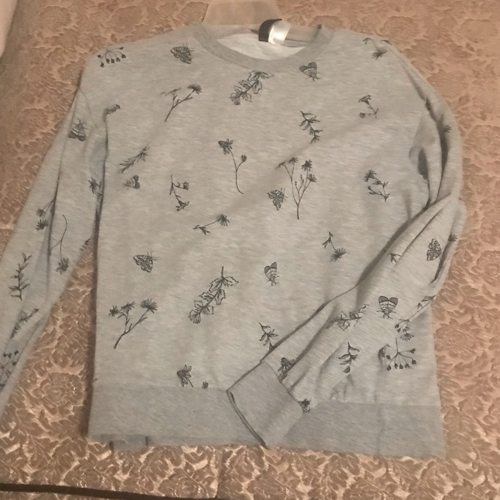 H&M Butterfly and Flower Sweatshirt